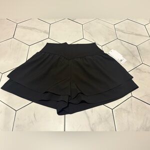 Yogalicious Black Layered Skorts